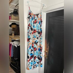 Colorful anthropology jumpsuit in a size XL